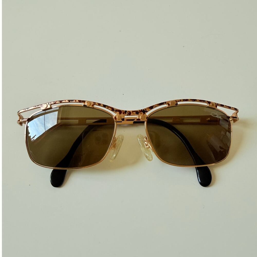 Cazal Legends MOD‎ 994 COL 498 Black Gold Rectangle Sunglasses 55-18-140 Germany